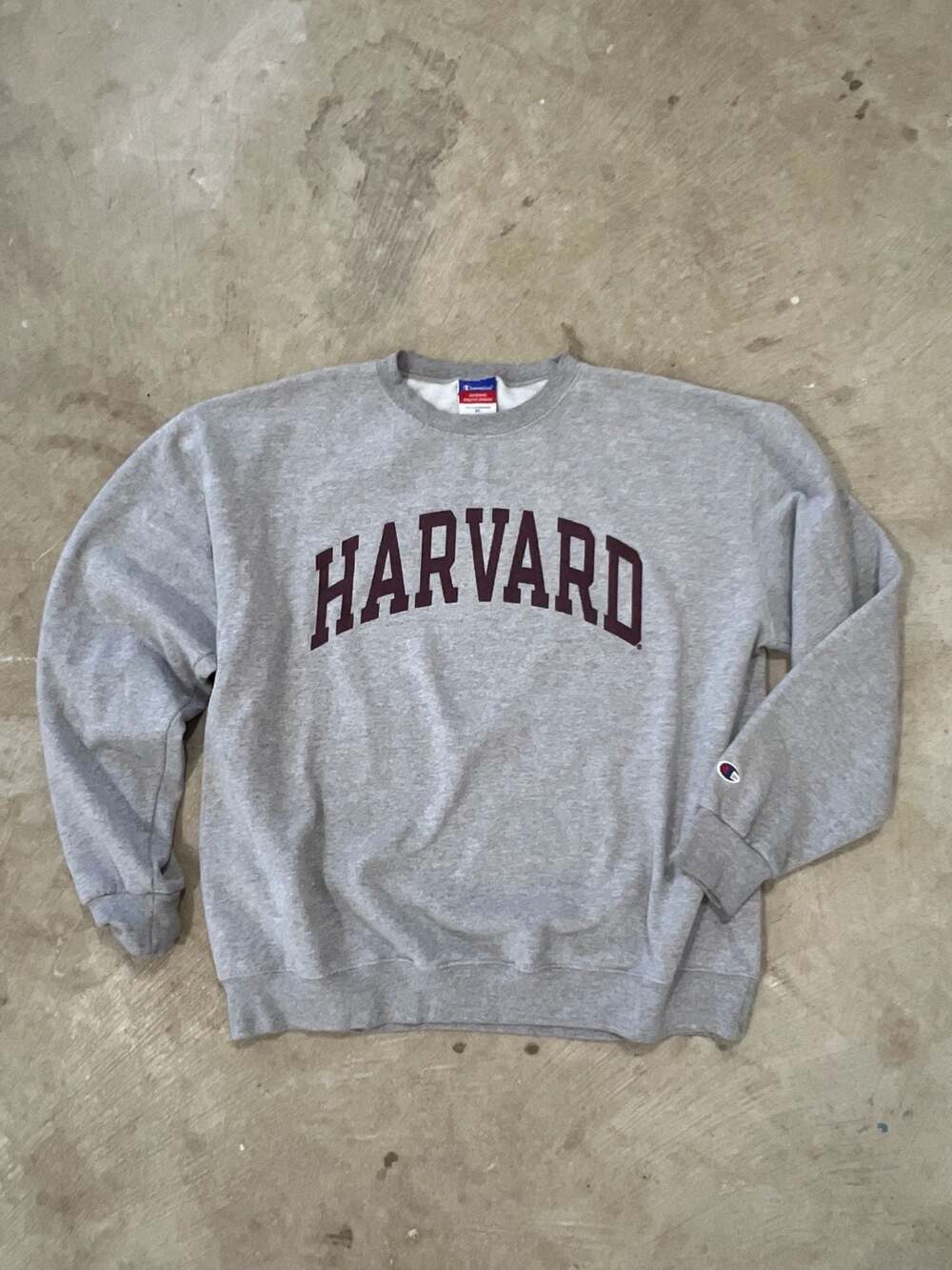 Vintage Champion Harvard University Collegiate Gray Crewneck Sweatshirt XL
